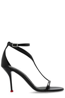 Alexander McQueen Shoes Women's Size 10 Black Harness Ankle Strap Heel Sandals
